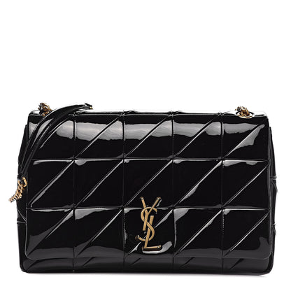 Saint Laurent Patent Patchwork Monogram Large Jamie Black 1 of 10