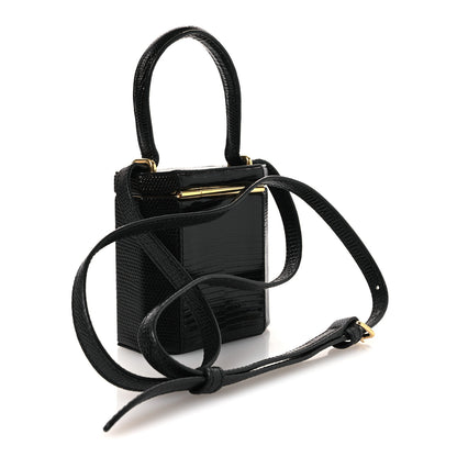 Celine Lizard  Triomphe Mini Vanity Case Black 3 of 11