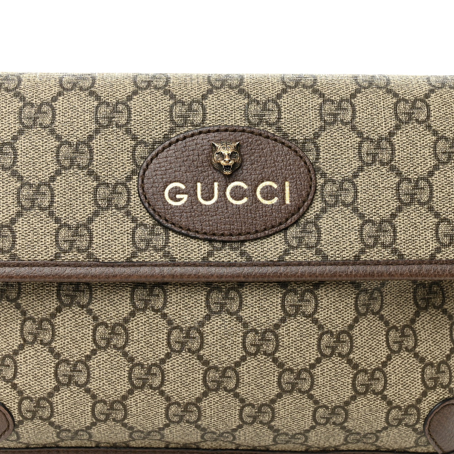 GG Supreme Monogram Neo Vintage Web Belt Bag Brown