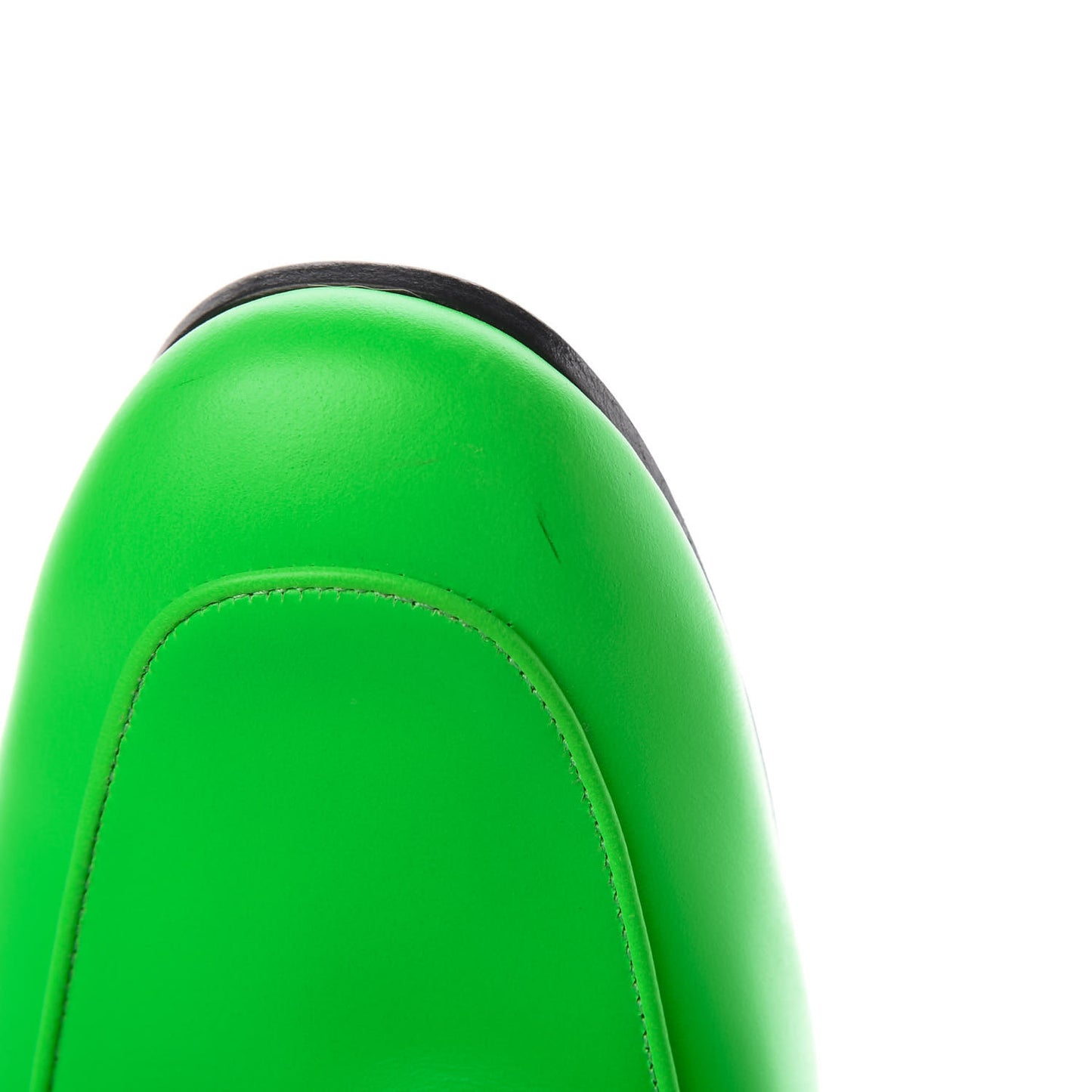 Calfskin Fur Mens Princetown Slippers 7 Fluorescent Green