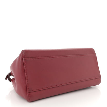 Fendi Nappa Elaphe Monster Eyes Mini Peekaboo Iconic Satchel Ruby Bois de Rose Natural 4 of 18