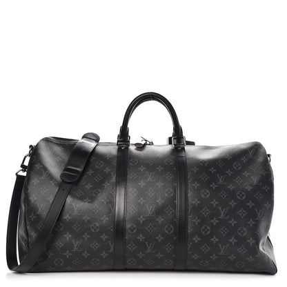 Louis Vuitton Monogram Eclipse Keepall Bandouliere 55 1 of 11