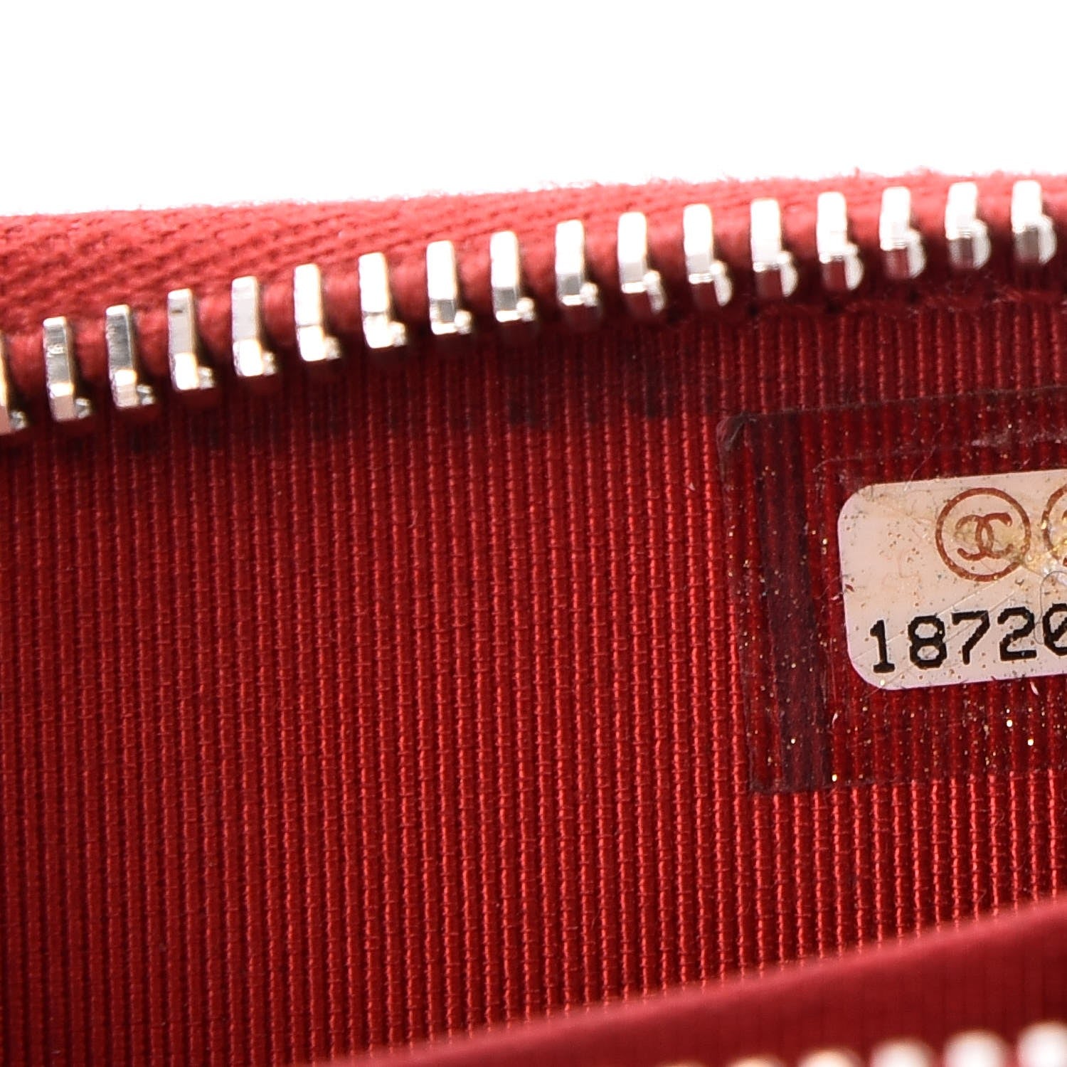 Chanel Caviar Quilted Zip Around Coin Purse Red 7 of 8