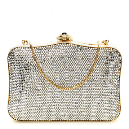 Judith Leiber Swarovski Crystal Minaudiere Clutch Gold 1 of 13