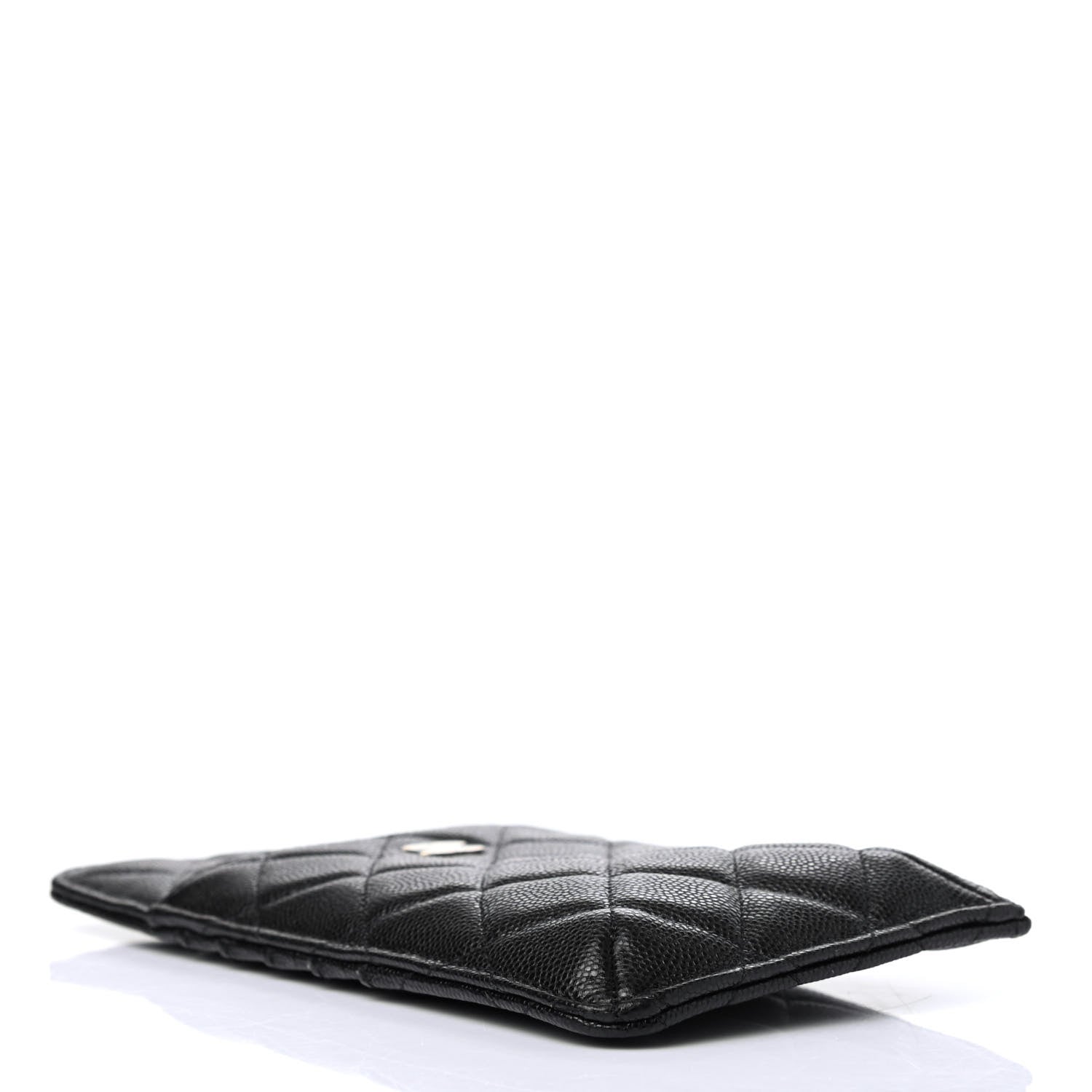 Chanel Caviar Quilted Classic Flat Wallet Pouch Black 3 of 4