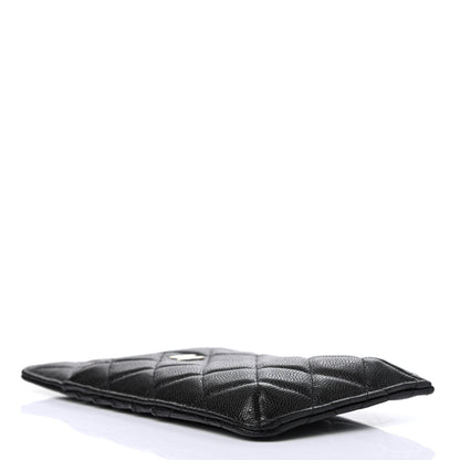 Chanel Caviar Quilted Classic Flat Wallet Pouch Black 3 of 4