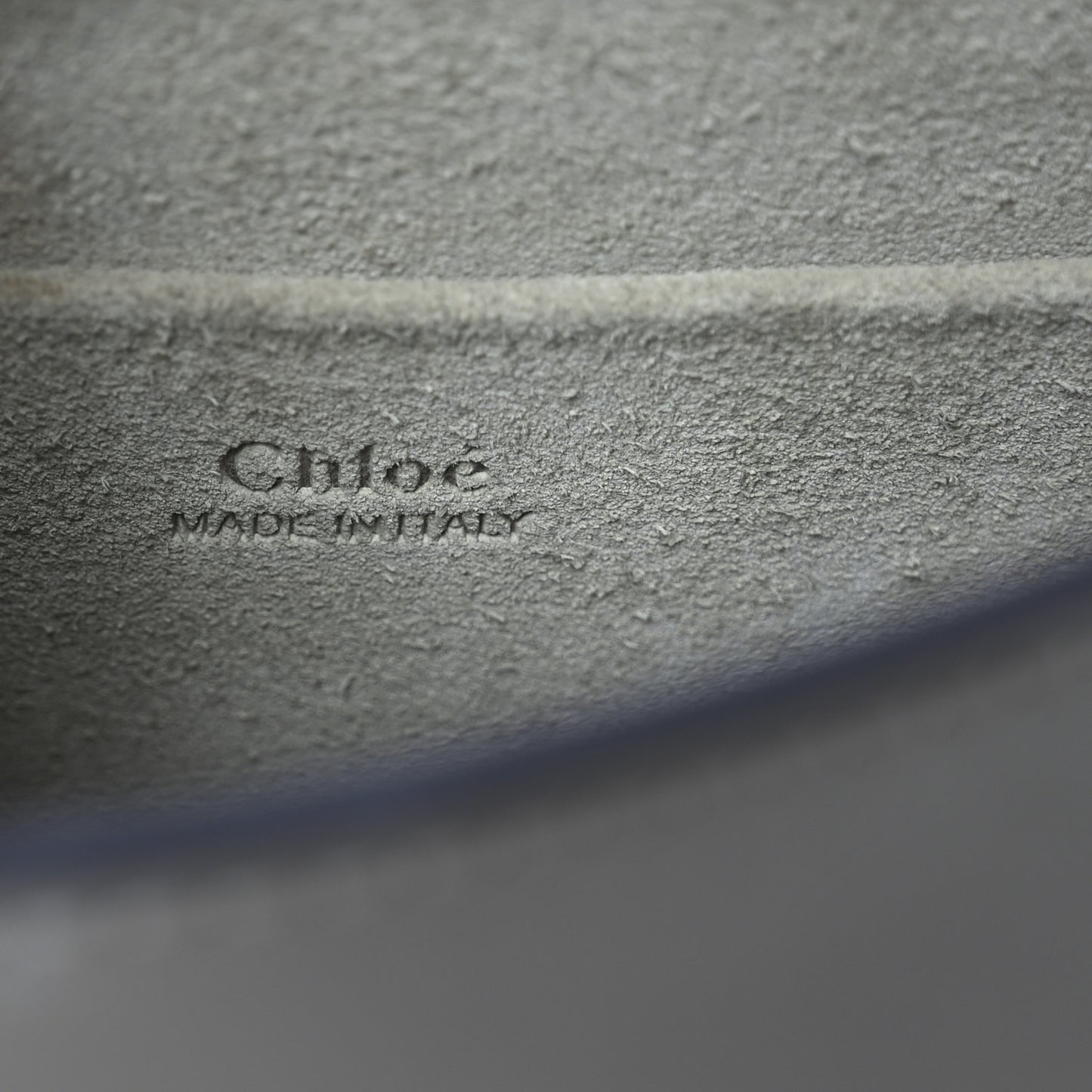 Calfskin Suede Small Nile Bracelet Bag Motty Grey