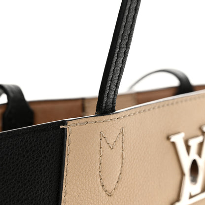 Louis Vuitton Calfskin Lockme Cabas Vanille Black 13 of 14