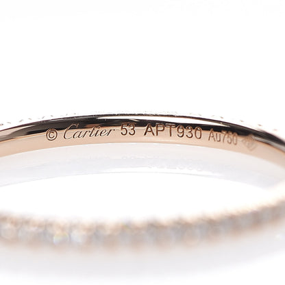 Cartier 18K Pink Gold Diamond 1.5mm Étincelle de Wedding Band Ring 53 6.5 4 of 5
