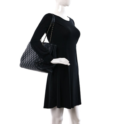 Chanel Calfskin Quilted Large Classic Shopping Tote Black 2 of 9