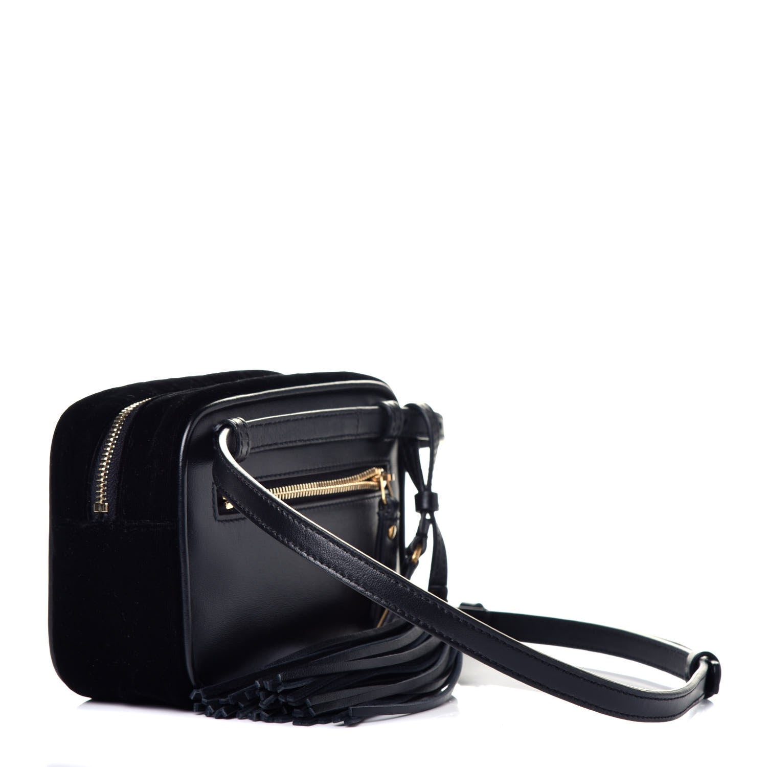 Saint Laurent Velour Matelasse Monogram Lou Belt Bag Black 3 of 9