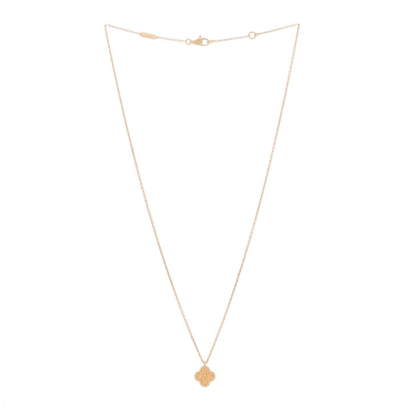 18K Rose Gold Sweet Alhambra Pendant Necklace