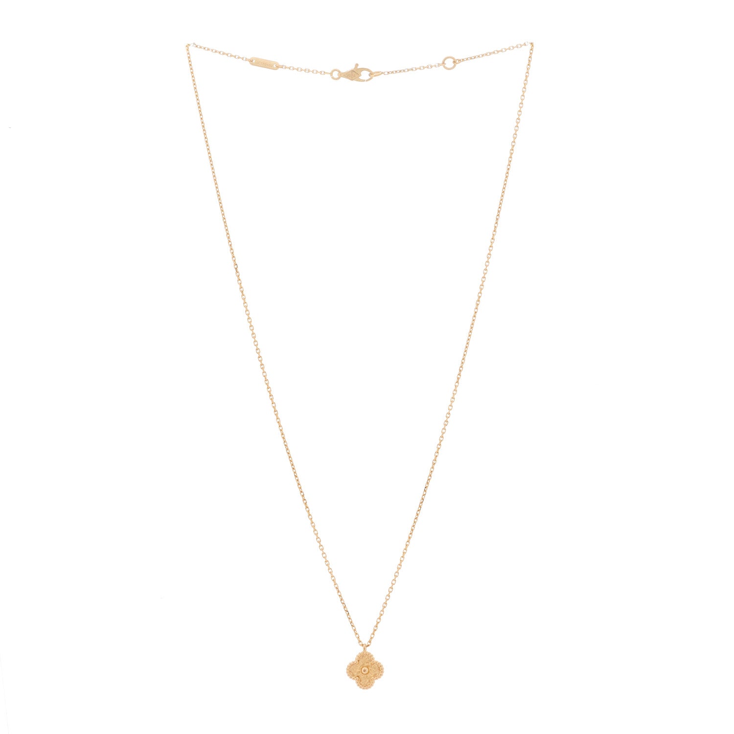Van Cleef & Arpels 18K Rose Gold Sweet Alhambra Pendant Necklace 3 of 5