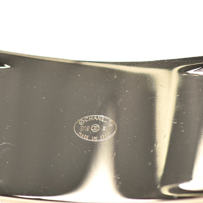 Chanel Calfskin Logo Buckle Bracelet S Black 4 of 4