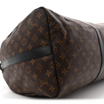 Louis Vuitton Monogram Macassar Keepall Bandouliere 55 7 of 11