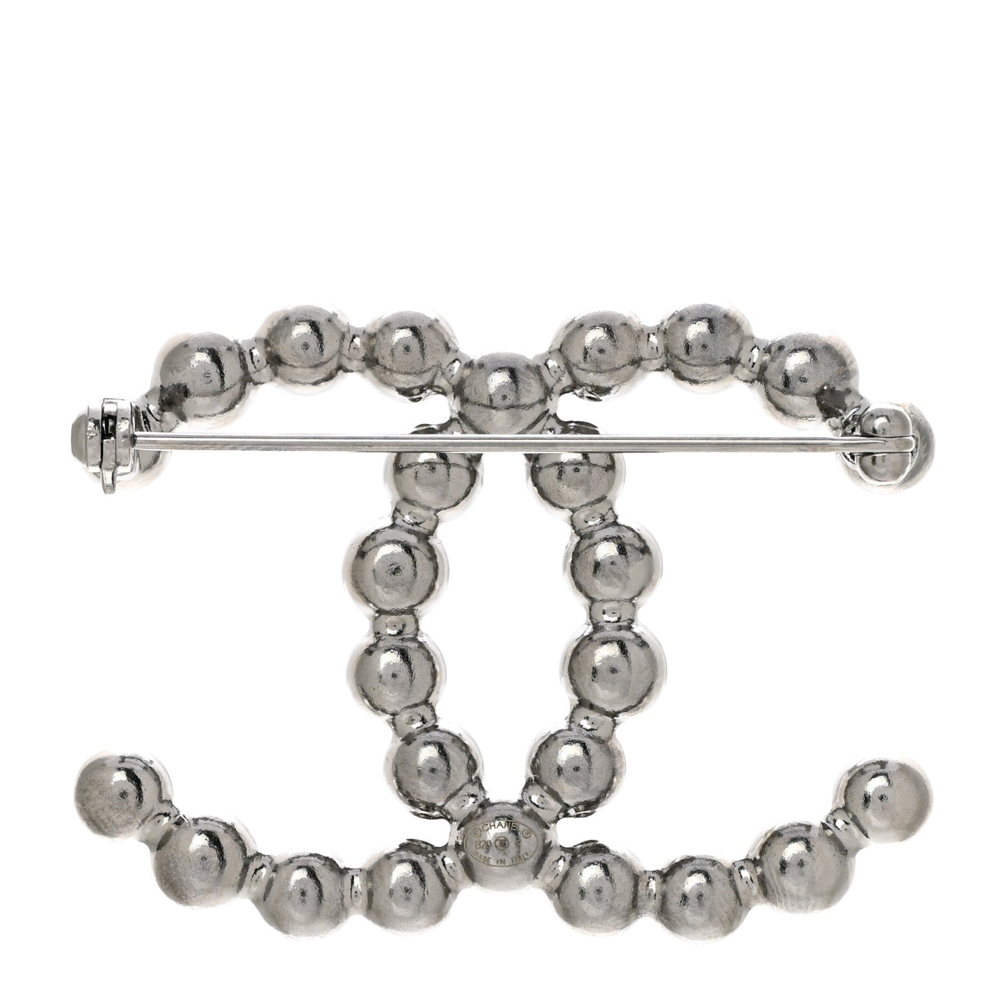 Pearl Crystal Bright Young Things CC Brooch Silver