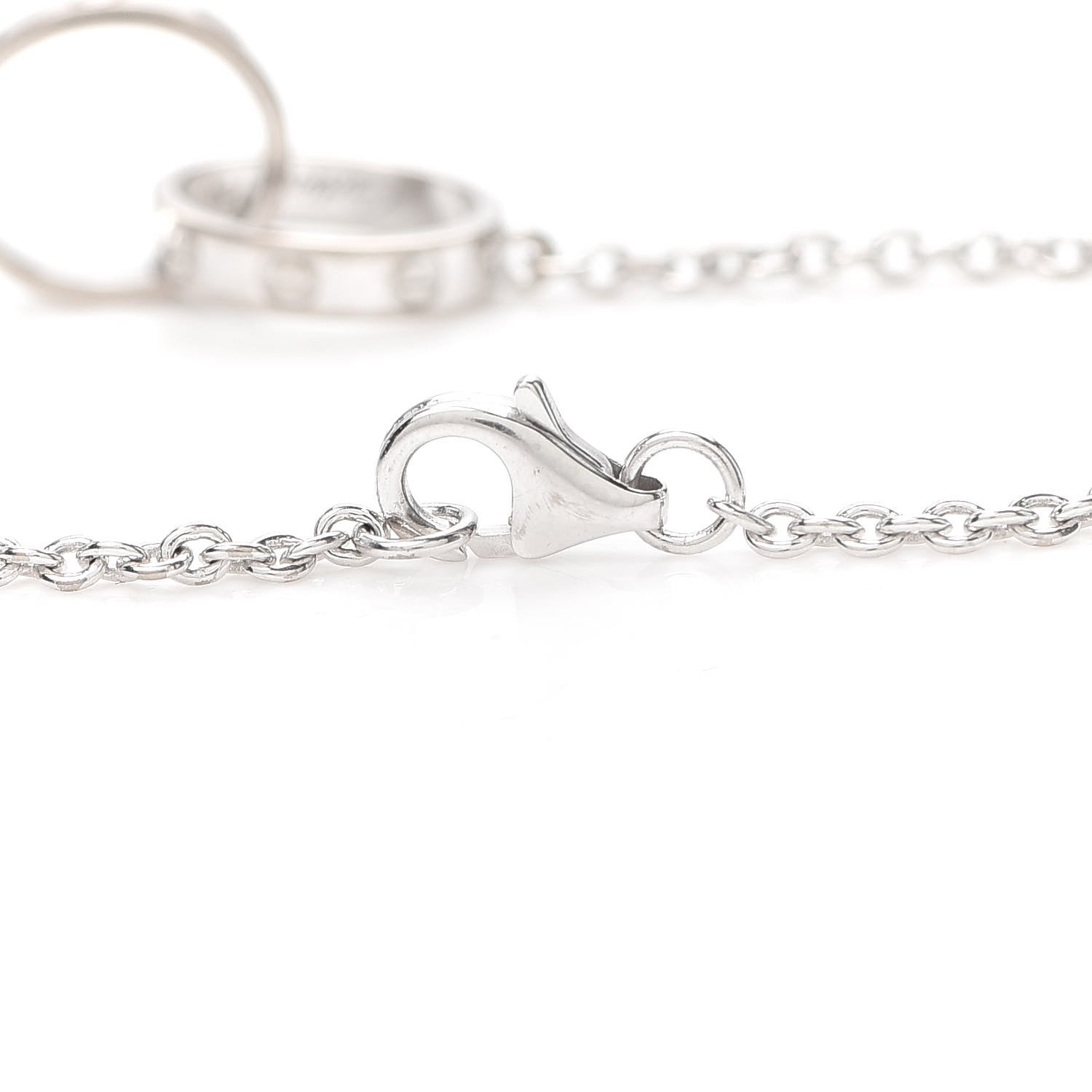 Cartier 18K White Gold Interlocking LOVE Bracelet 4 of 6