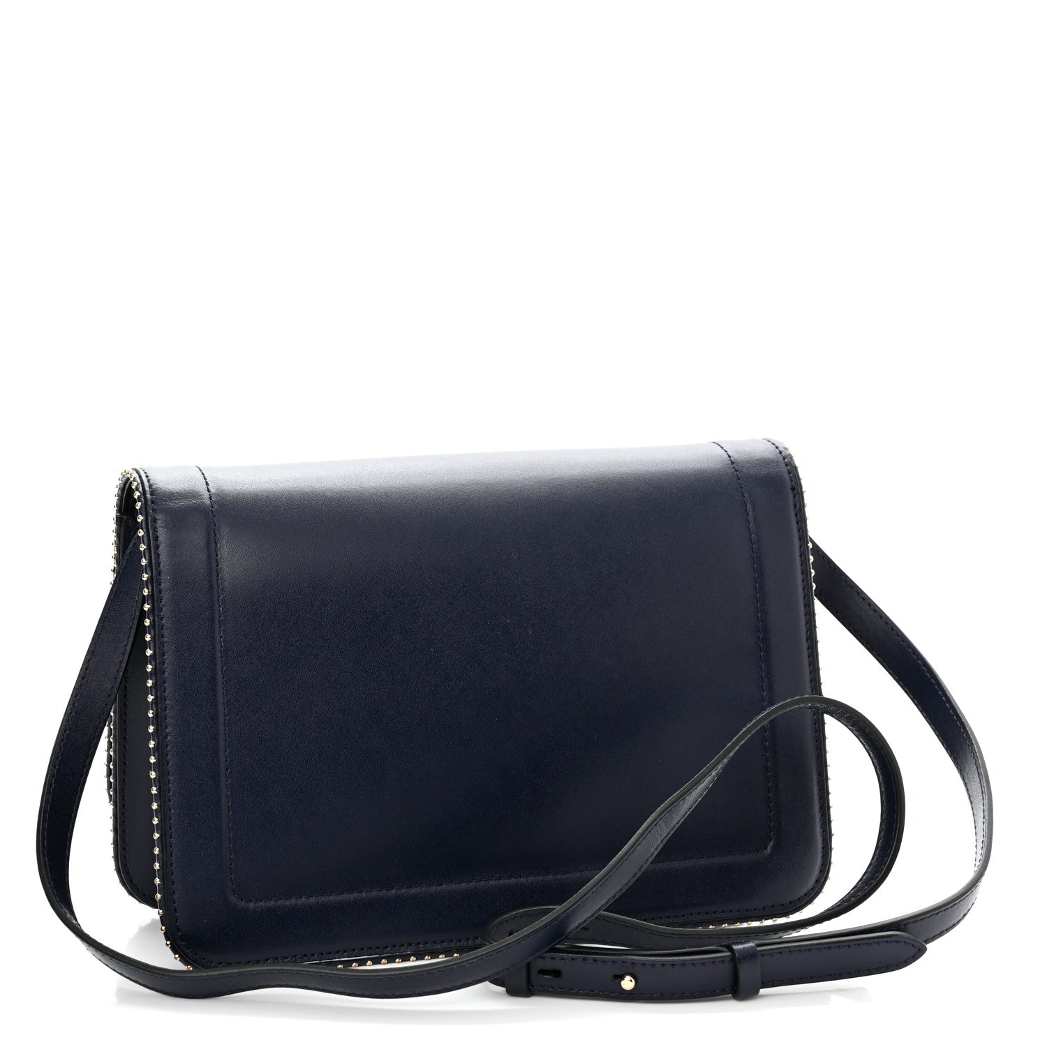 Salvatore Ferragamo Calfskin Studded Vara Bow Bag Navy Black 3 of 10