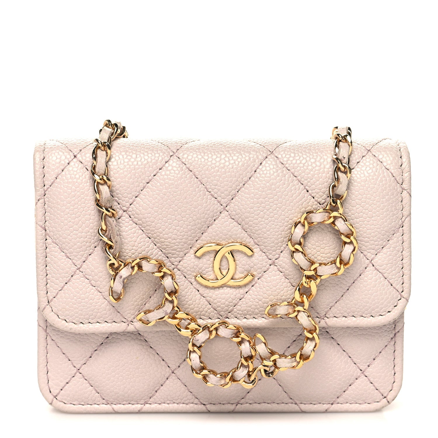 Chanel Caviar Quilted Miss Coco Clutch With Chain Light Purple 1 of 12