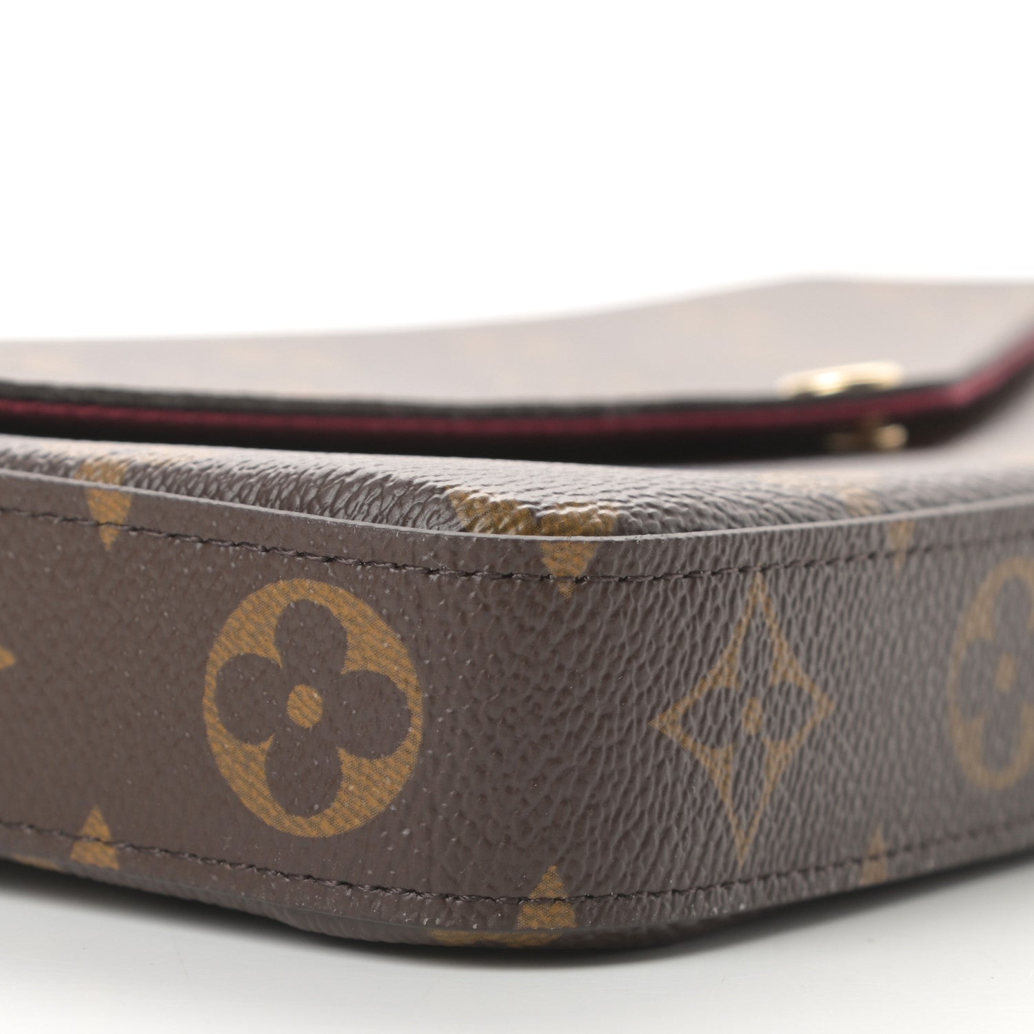 Louis Vuitton Monogram Pochette Felicie Chain Wallet Fuchsia 7 of 15