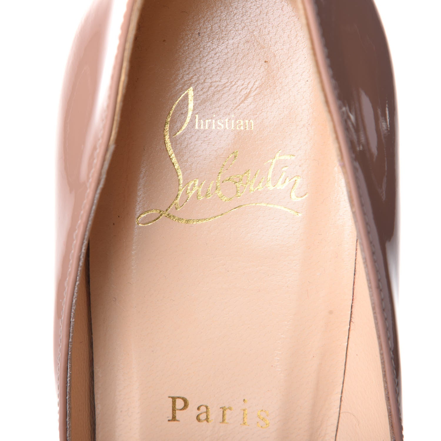 Christian Louboutin Patent Pigalle 100 Pumps 36.5 Nude 9 of 10
