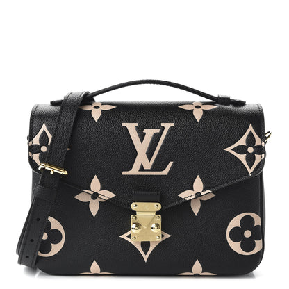Louis Vuitton Empreinte Monogram Giant Pochette Metis Black Beige 1 of 9