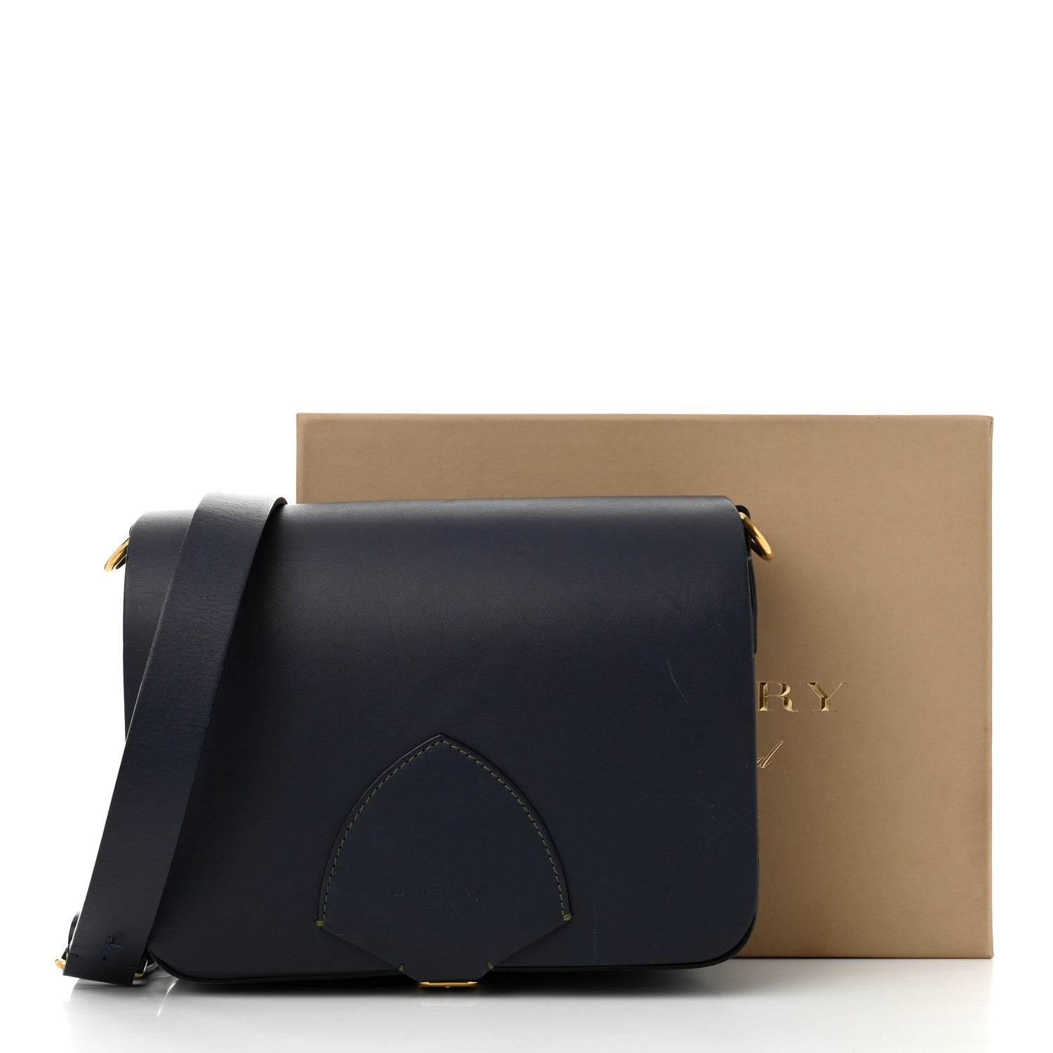 Burberry Calfskin Large Square Satchel Mid Indigo 13 of 13