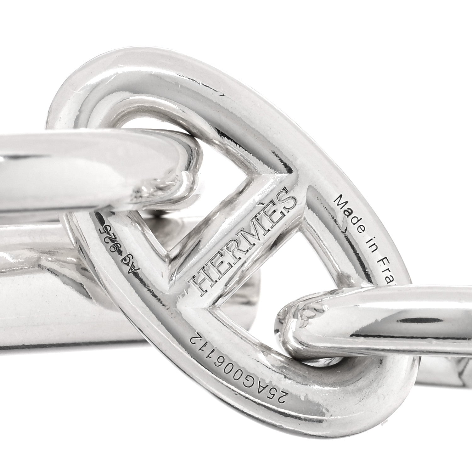 Hermes Sterling Silver GM Chaine d'Ancre Bracelet 3 of 4