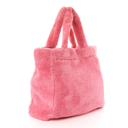 Prada Terry Cloth Tote Bag Petalo Black 3 of 10
