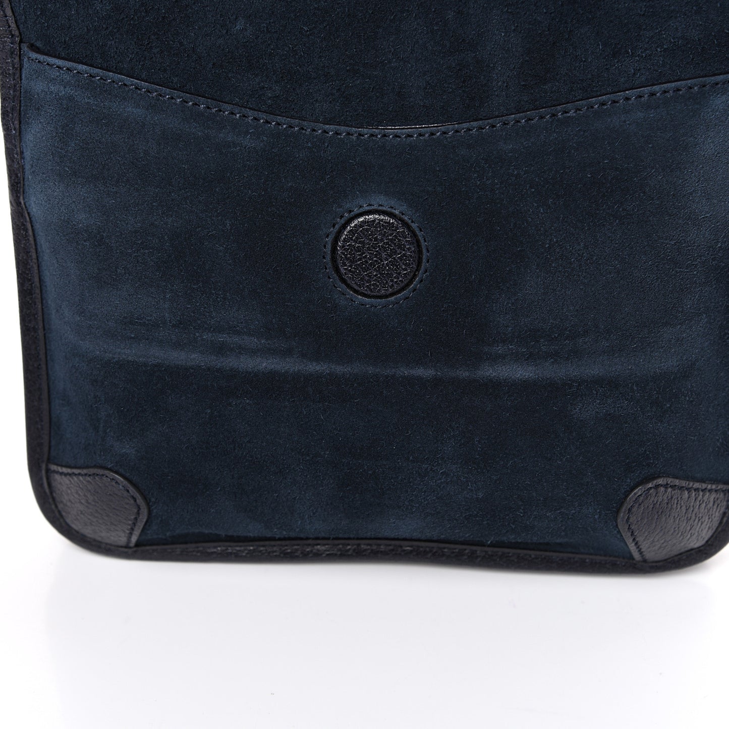 Suede Web Small Neo Vintage Double Flap Messenger Bag Blue