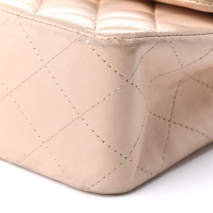 Chanel Lambskin Quilted Medium Double Flap Beige 11 of 13