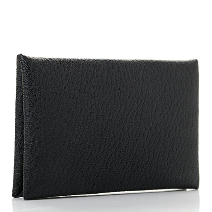 Hermes Chevre Mysore Calvi Card Case Black 3 of 7