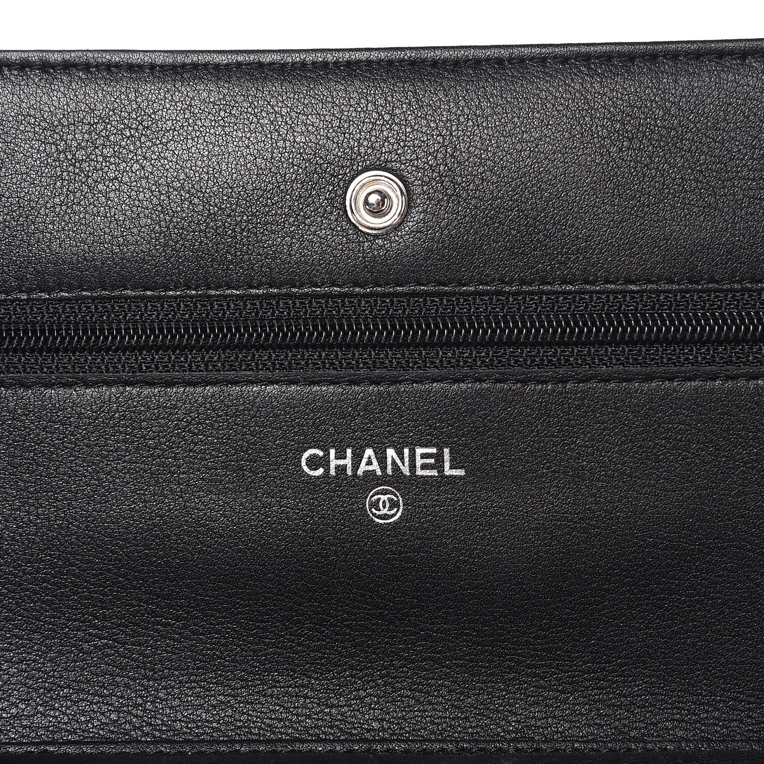 Chanel Caviar Timeless CC Wallet On Chain WOC Black 6 of 9