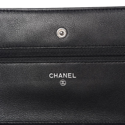 Chanel Caviar Timeless CC Wallet On Chain WOC Black 6 of 9