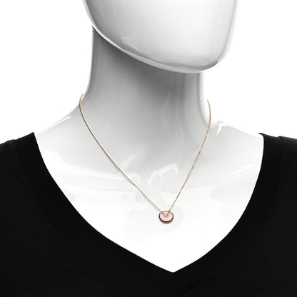 Cartier 18K Pink Gold Diamond Pink Opal XS Amulette de Cartier Pendant Necklace 2 of 4