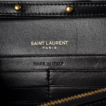 Saint Laurent Patent Calfskin Monogram Kate Wallet On Chain Black 6 of 9