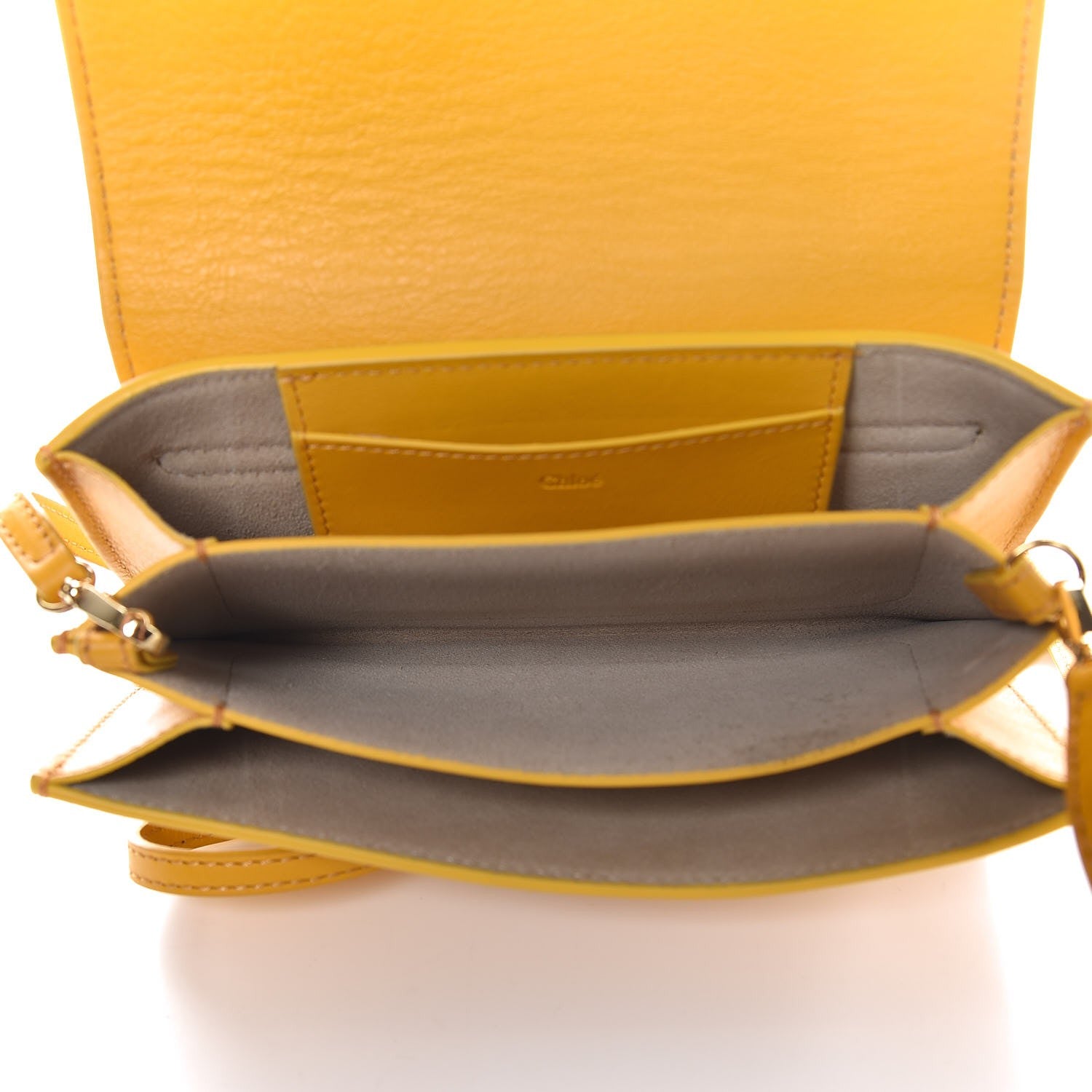 Chloe Calfskin Drew Bijou Clutch Ochre 5 of 10