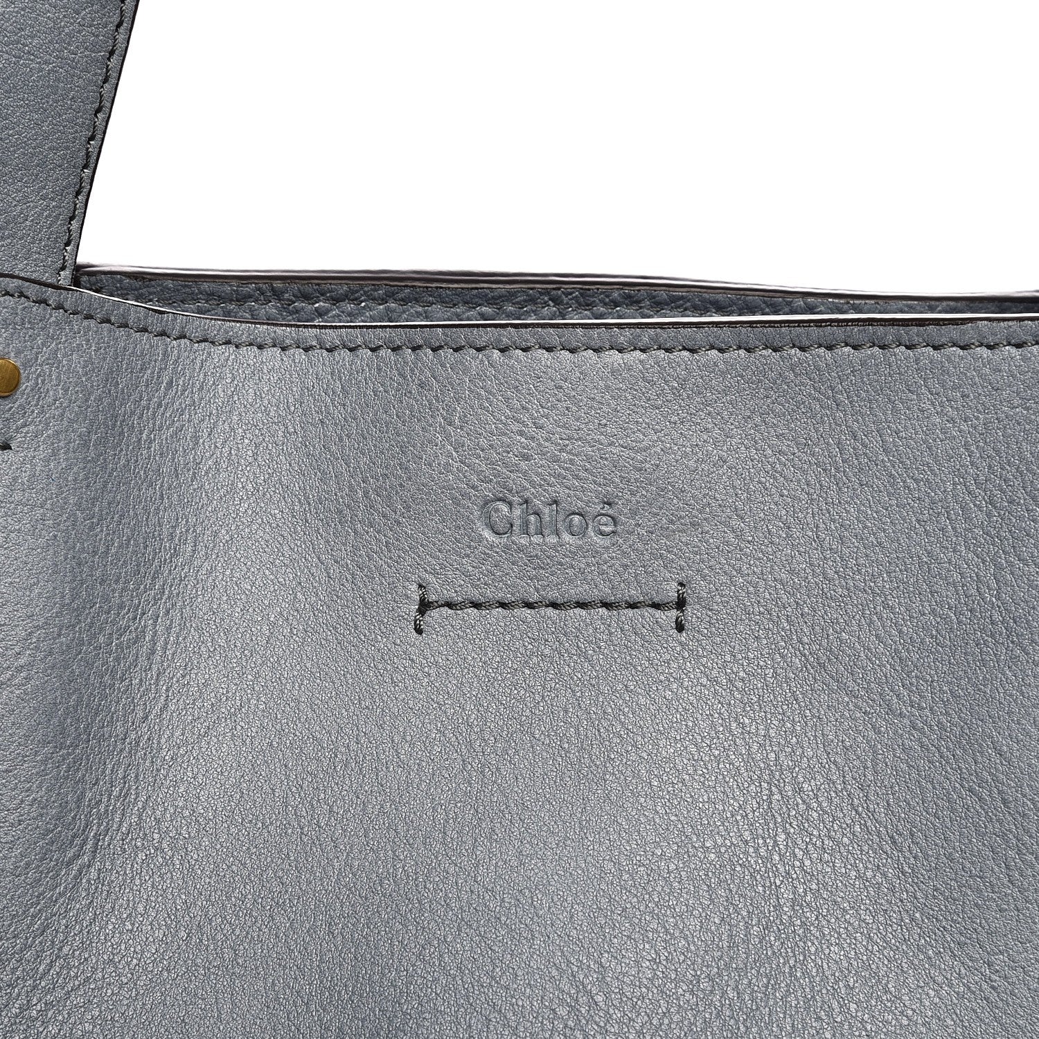 Chloe Smooth Calfskin Medium Milo Shopping Tote Cloudy Blue 8 of 11
