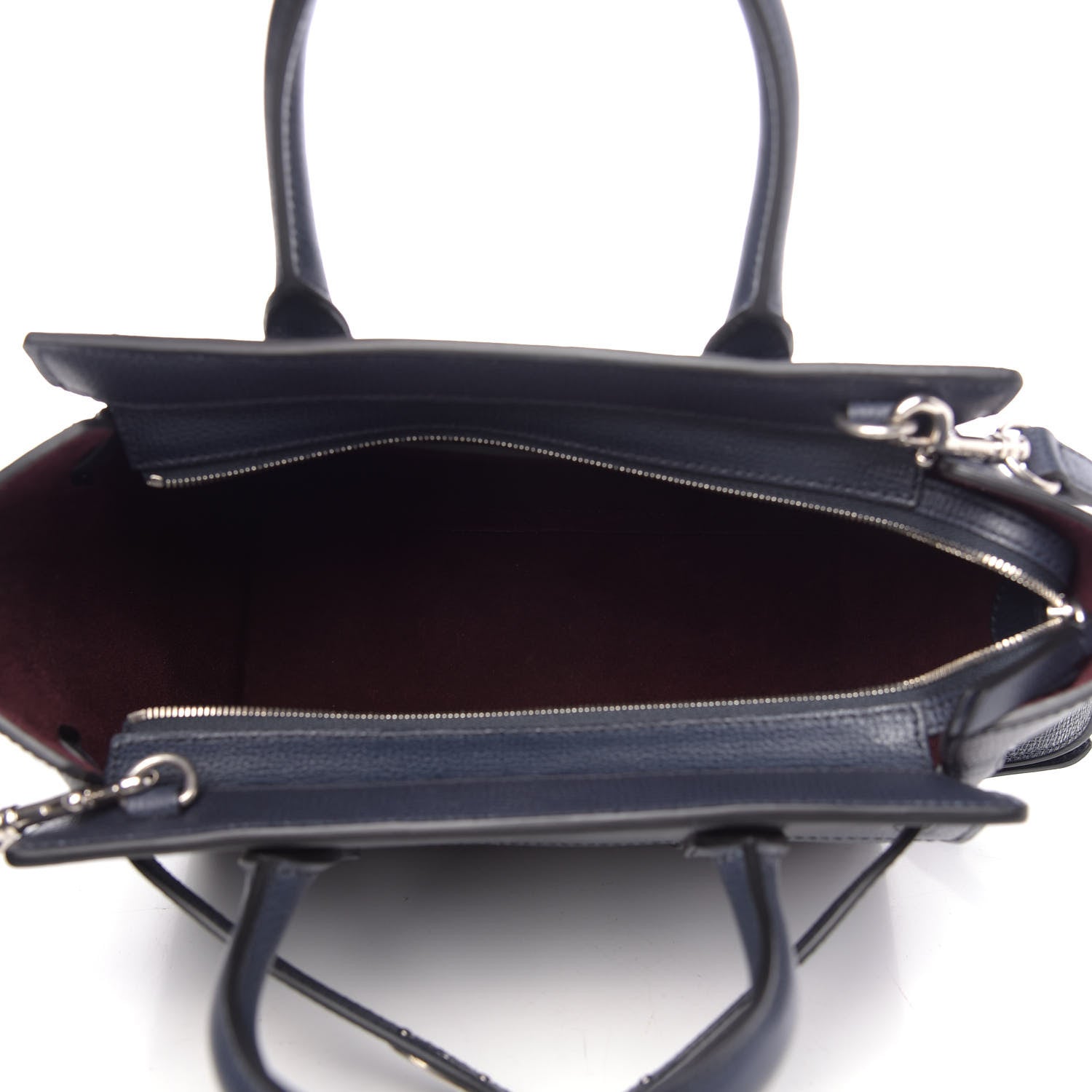 Mulberry Small Classic Grain Mini Bayswater Zip Tote Navy 6 of 10