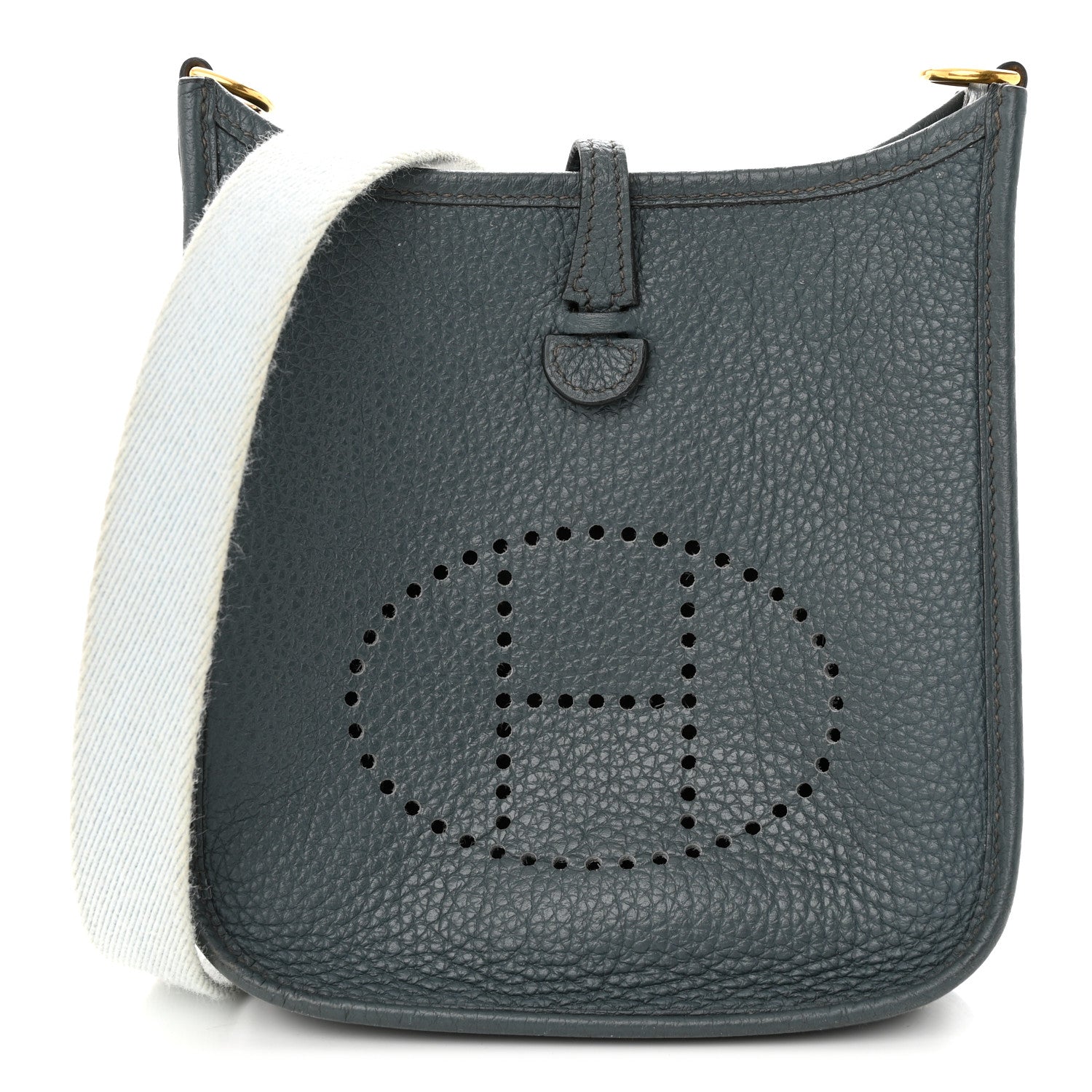 Hermes Taurillon Clemence Amazone Evelyne TPM Bleu Orage Bleu Brume 1 of 12