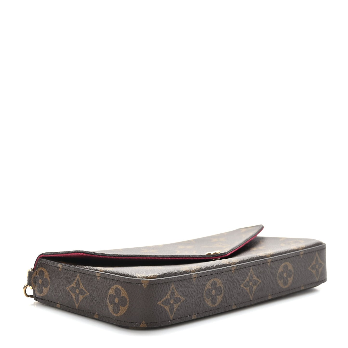 Monogram Pochette Felicie Chain Wallet Fuchsia