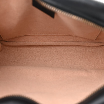 Gucci Calfskin Matelasse Small GG Marmont Chain Shoulder Bag Black 5 of 12