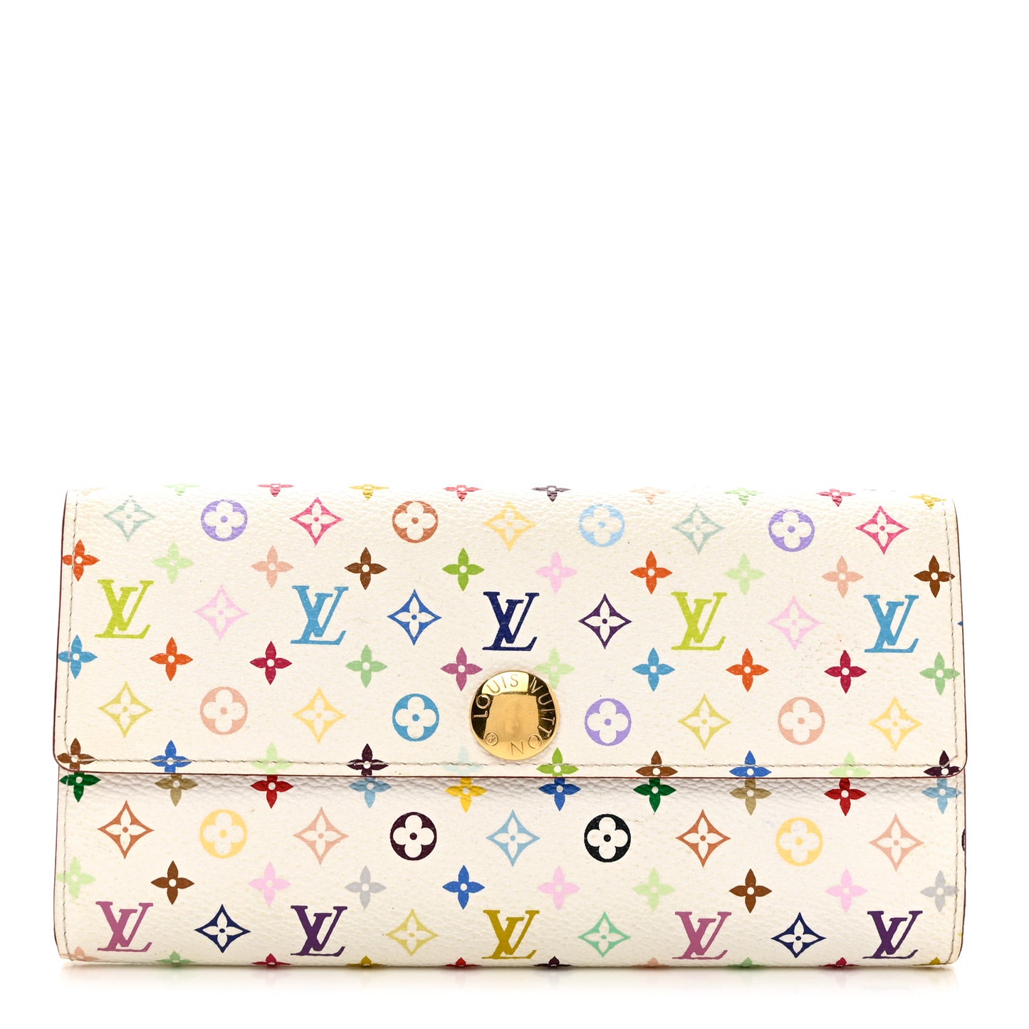 Monogram Multicolor Sarah Wallet White