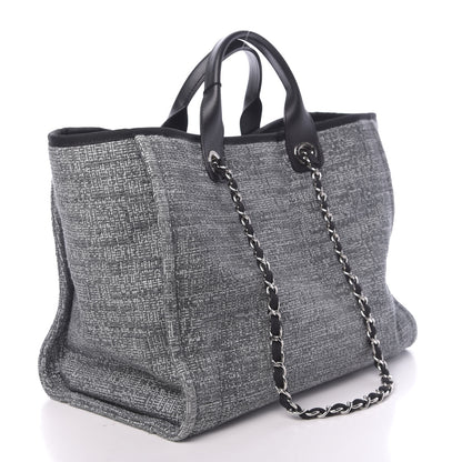Chanel Canvas Medium Deauville Tote Charcoal 2 of 9