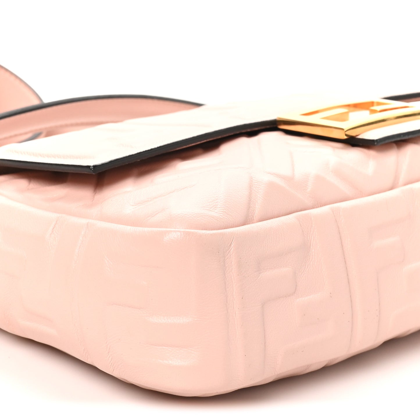 Nappa FF 1974 Embossed Baguette Baby Pink