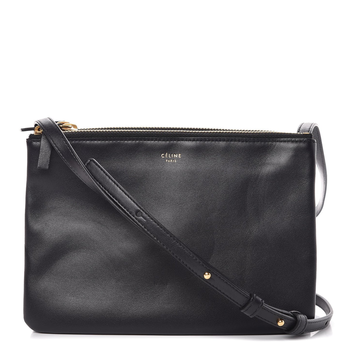 Lambskin Small Trio Crossbody Bag Black