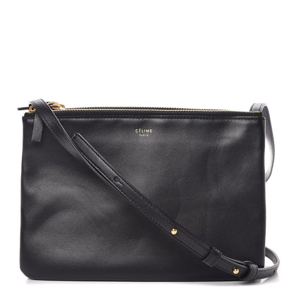 Celine Lambskin Small Trio Crossbody Bag Black 1 of 12