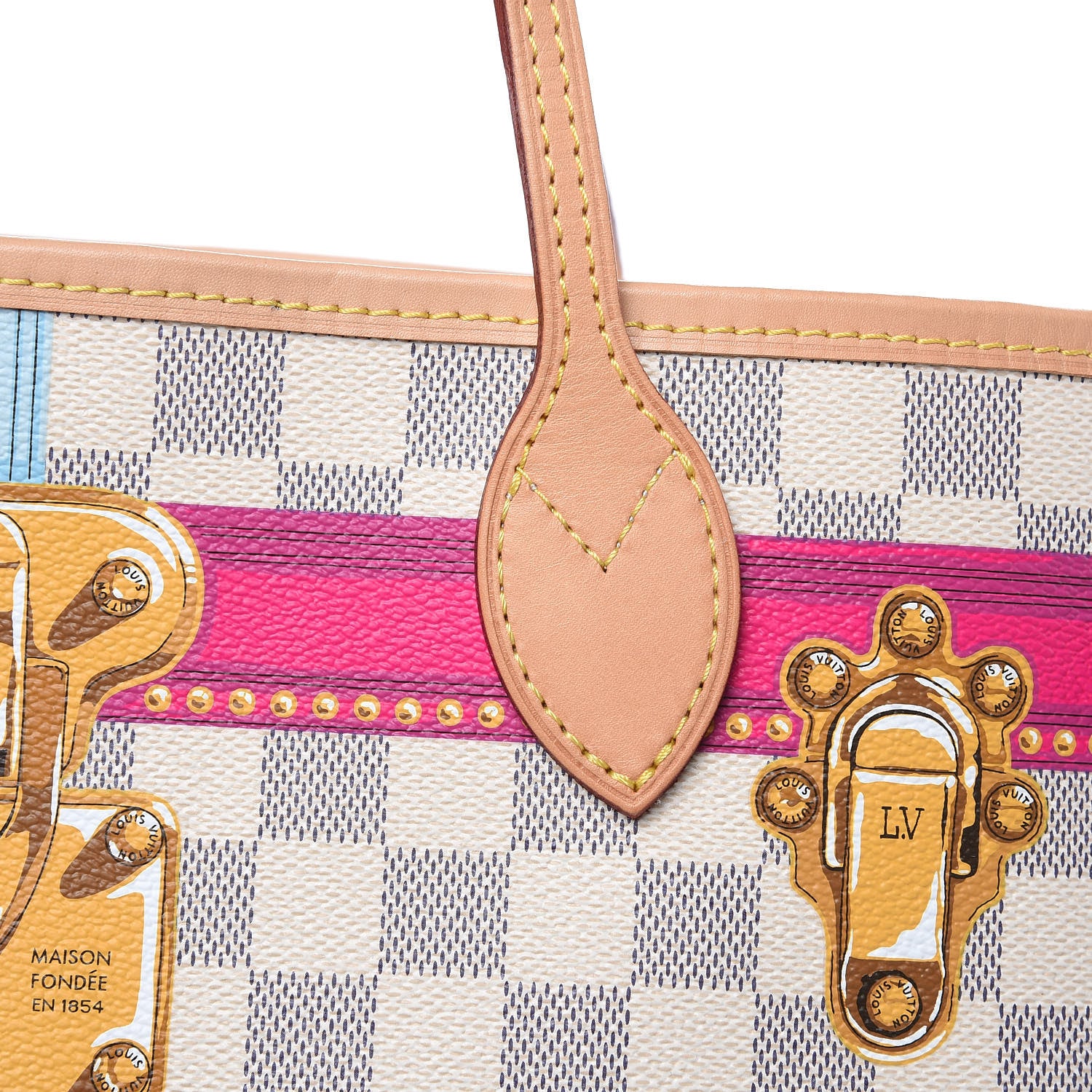 Louis Vuitton Damier Azur Summer Trunks Miami Neo Neverfull MM 10 of 10