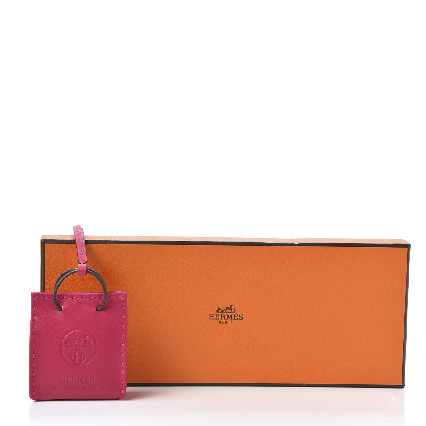 Milo Lambskin Swift Shopping Bag Charm Rose Mexico