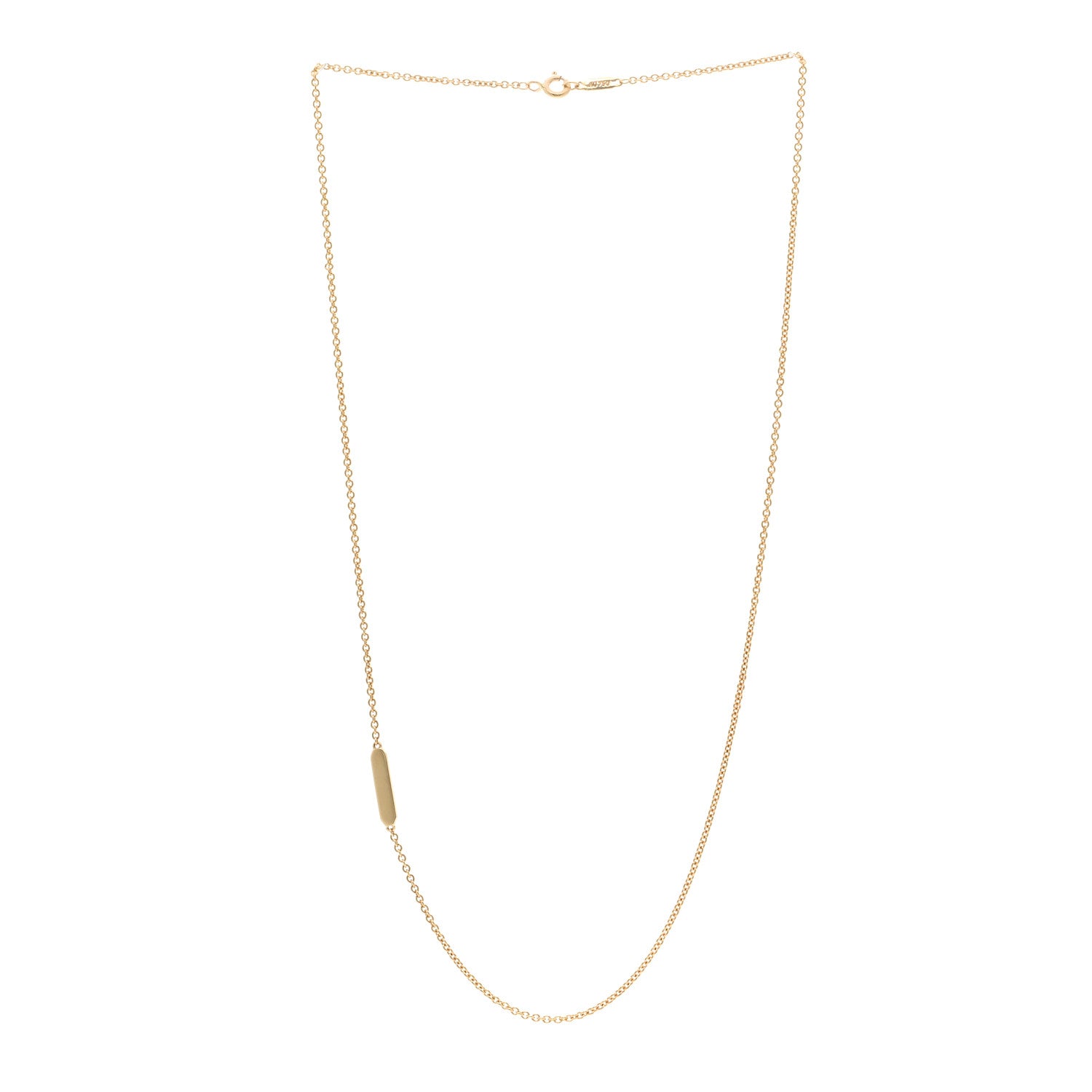 Tiffany 18K Yellow Gold Tag Chain Necklace 3 of 4